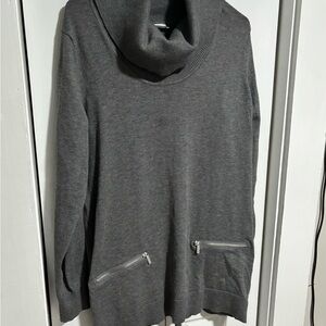 New York & Company Charcoal Cowl Neck Sweater